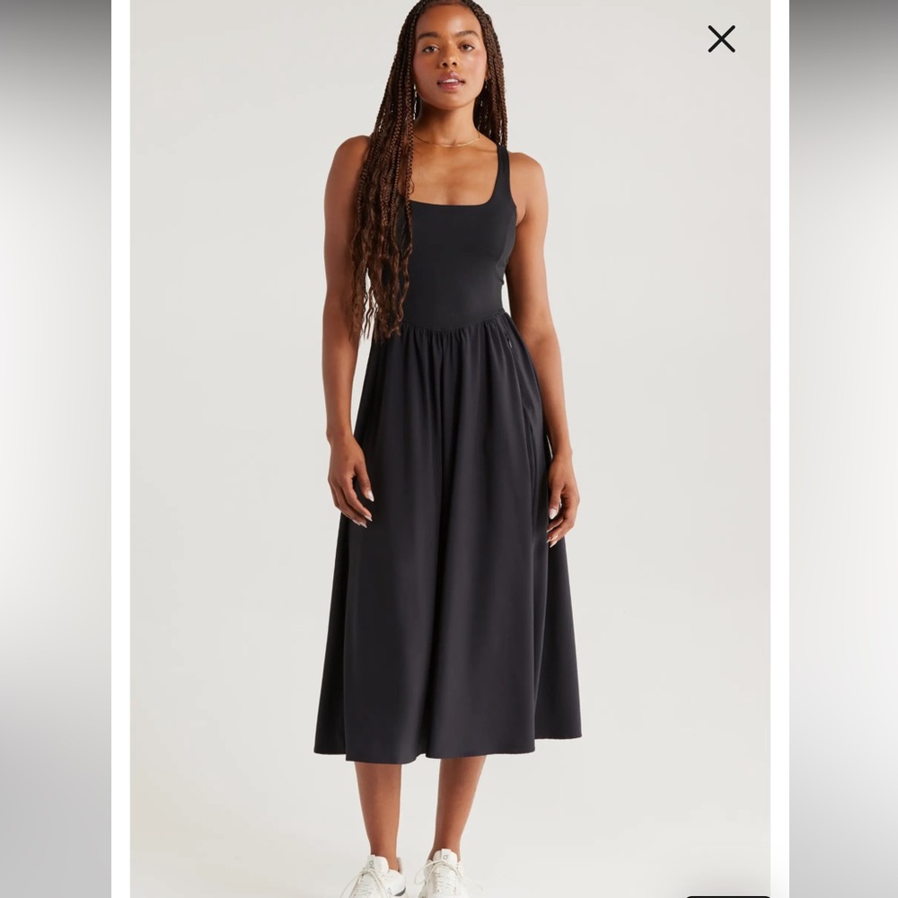 Zella Effortless Square Neck Midi Dress